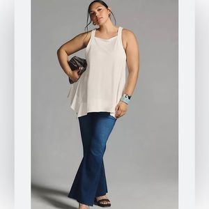 Anthropologie Pilcro Hankey-Hem Swing Tank size L